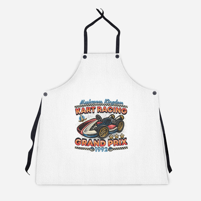 Kart Racing Grand Prix-Unisex-Kitchen-Apron-glitchygorilla