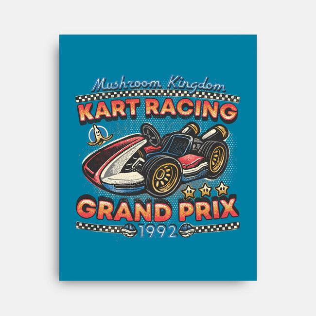 Kart Racing Grand Prix-None-Stretched-Canvas-glitchygorilla