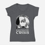 Existential Crisis Dog-Womens-V-Neck-Tee-Studio Mootant