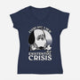 Existential Crisis Dog-Womens-V-Neck-Tee-Studio Mootant