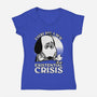 Existential Crisis Dog-Womens-V-Neck-Tee-Studio Mootant