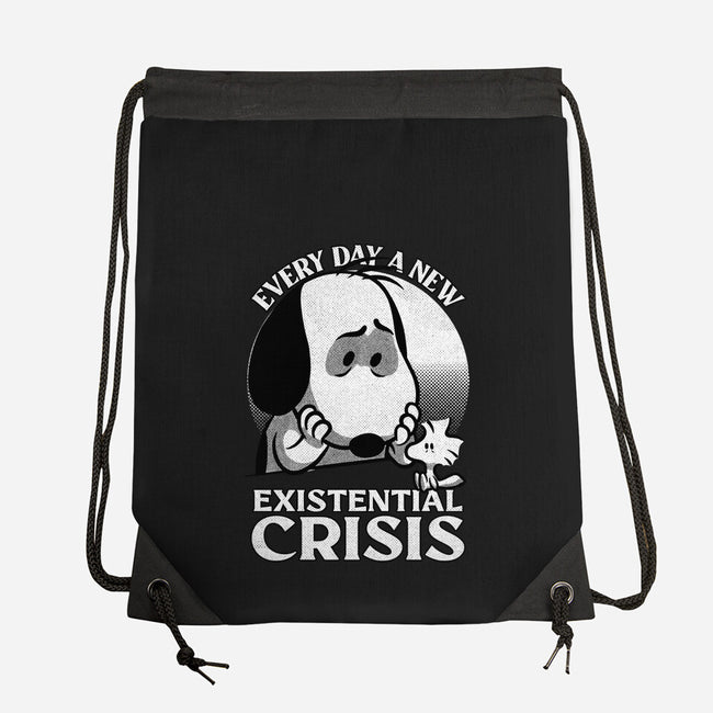 Existential Crisis Dog-None-Drawstring-Bag-Studio Mootant