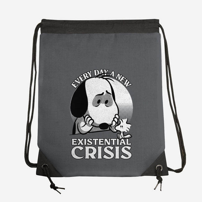 Existential Crisis Dog-None-Drawstring-Bag-Studio Mootant