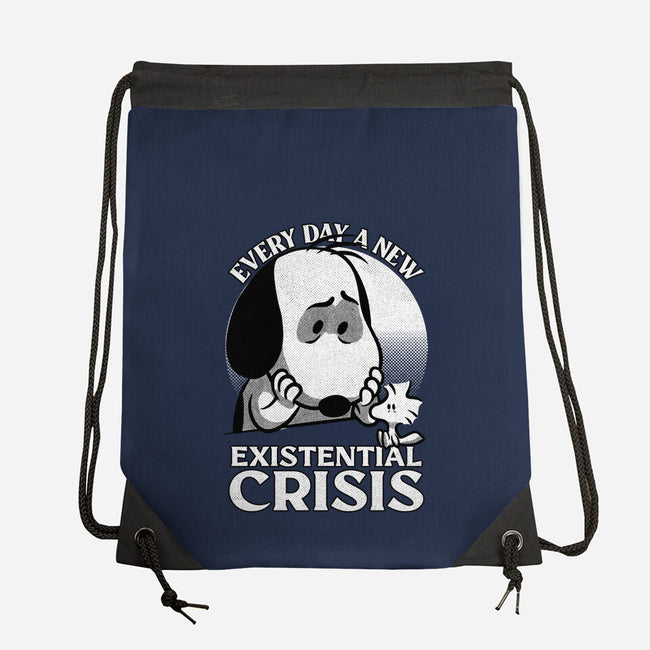 Existential Crisis Dog-None-Drawstring-Bag-Studio Mootant