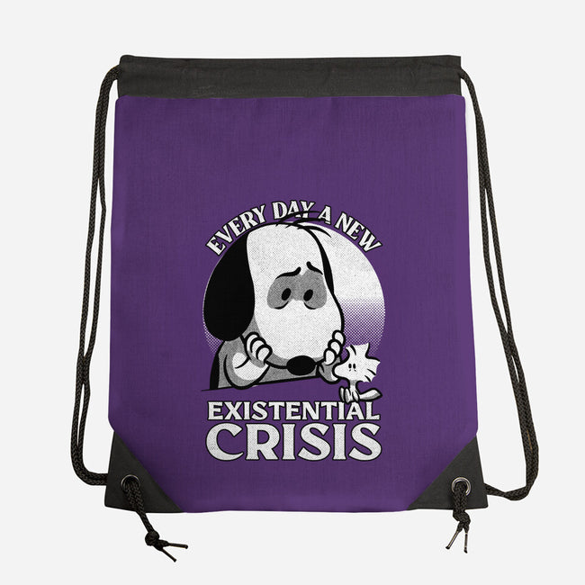 Existential Crisis Dog-None-Drawstring-Bag-Studio Mootant