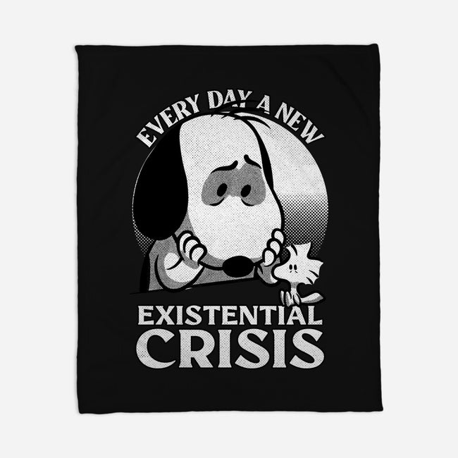 Existential Crisis Dog-None-Fleece-Blanket-Studio Mootant