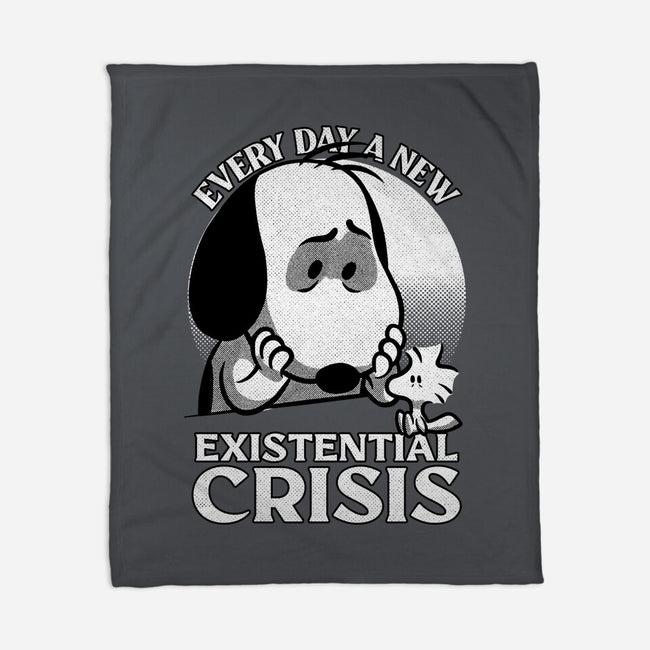 Existential Crisis Dog-None-Fleece-Blanket-Studio Mootant