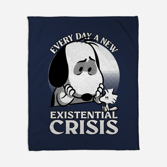 Existential Crisis Dog-None-Fleece-Blanket-Studio Mootant