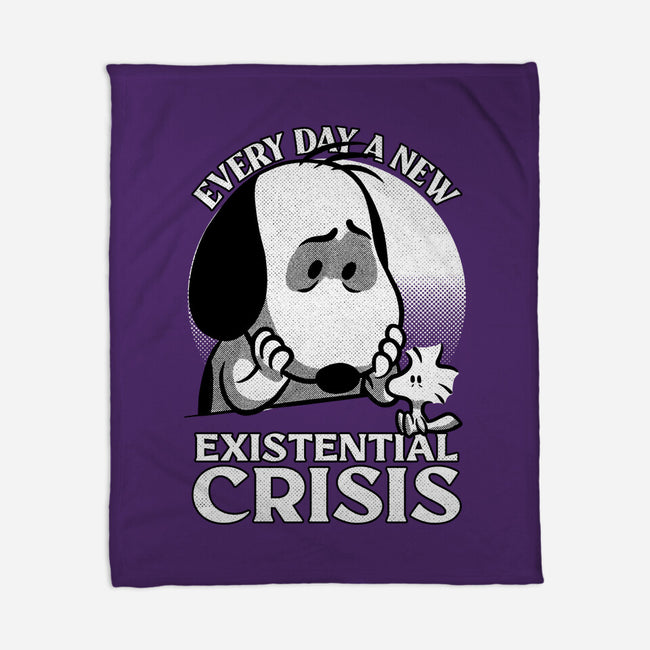 Existential Crisis Dog-None-Fleece-Blanket-Studio Mootant