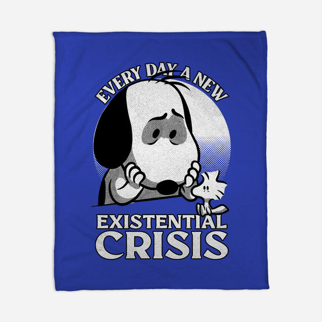 Existential Crisis Dog-None-Fleece-Blanket-Studio Mootant