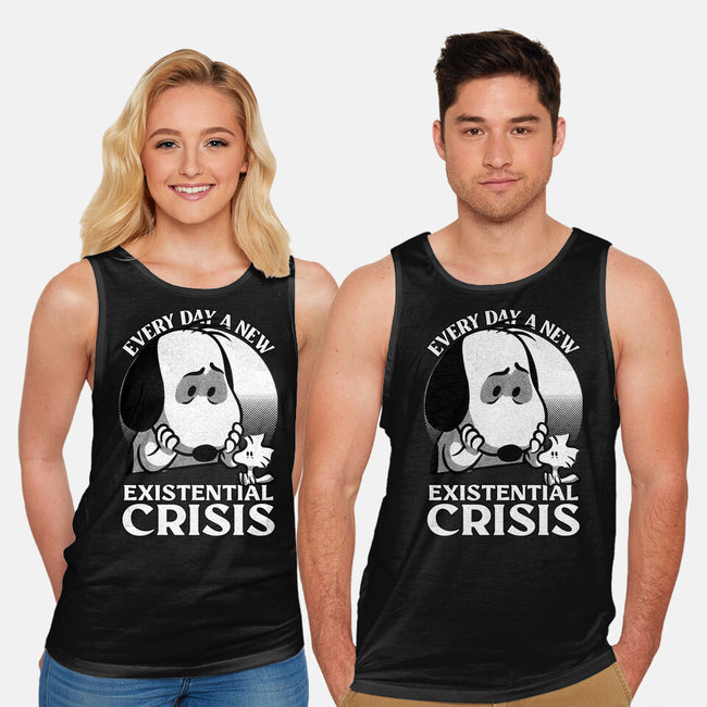 Existential Crisis Dog-Unisex-Basic-Tank-Studio Mootant