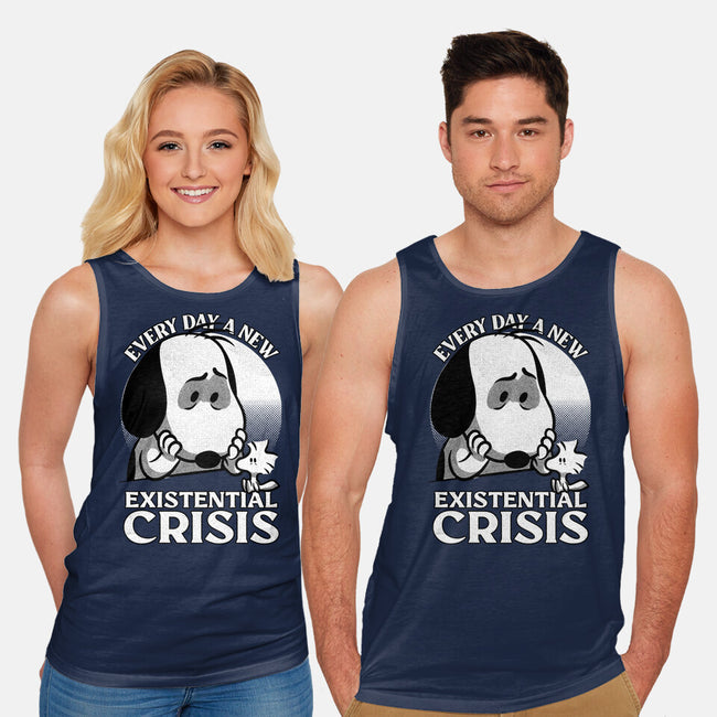 Existential Crisis Dog-Unisex-Basic-Tank-Studio Mootant