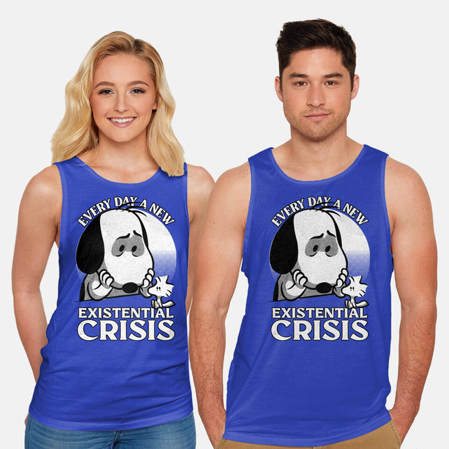 Existential Crisis Dog-Unisex-Basic-Tank-Studio Mootant
