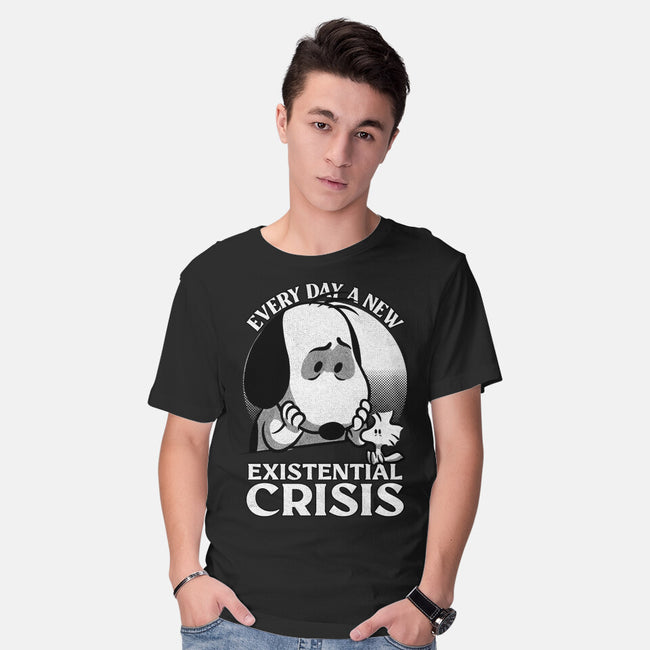 Existential Crisis Dog-Mens-Basic-Tee-Studio Mootant