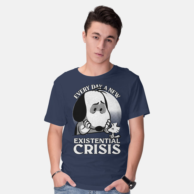 Existential Crisis Dog-Mens-Basic-Tee-Studio Mootant