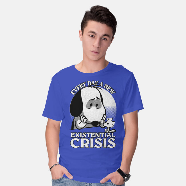Existential Crisis Dog-Mens-Basic-Tee-Studio Mootant