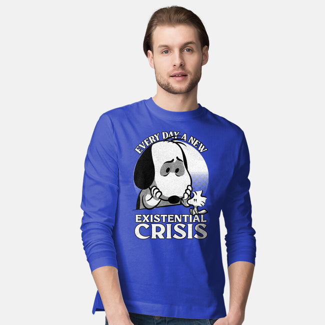 Existential Crisis Dog-Mens-Long Sleeved-Tee-Studio Mootant