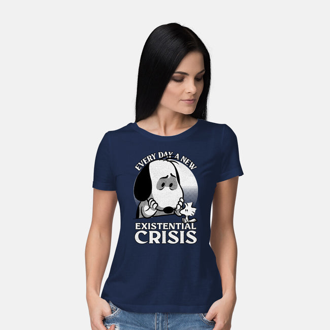 Existential Crisis Dog-Womens-Basic-Tee-Studio Mootant