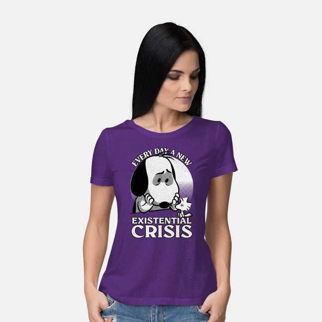 Existential Crisis Dog-Womens-Basic-Tee-Studio Mootant