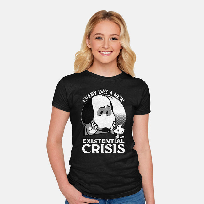 Existential Crisis Dog-Womens-Fitted-Tee-Studio Mootant