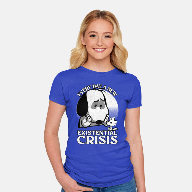 Existential Crisis Dog-Womens-Fitted-Tee-Studio Mootant