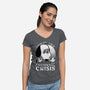 Existential Crisis Dog-Womens-V-Neck-Tee-Studio Mootant