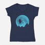 Strange Terrestrial-Womens-V-Neck-Tee-pigboom