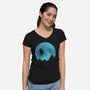 Strange Terrestrial-Womens-V-Neck-Tee-pigboom