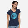 Strange Terrestrial-Womens-V-Neck-Tee-pigboom