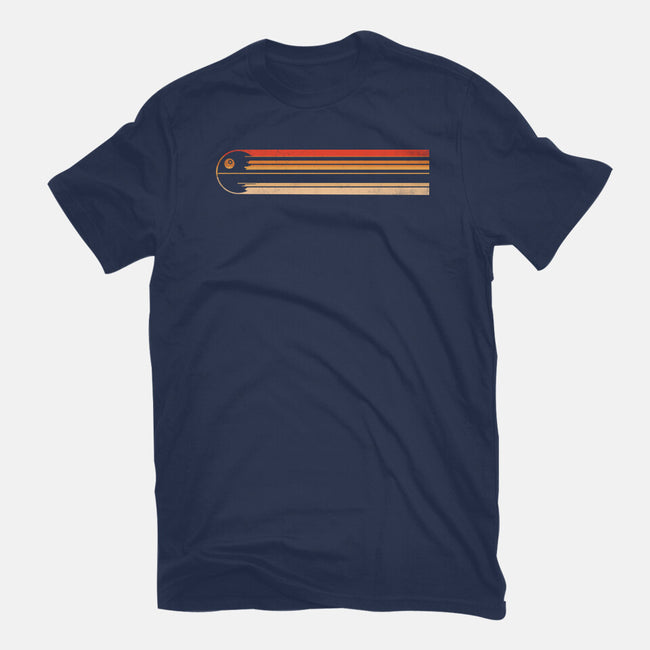 Retro Stripes Of The Death Star-Womens-Basic-Tee-rocketman_art