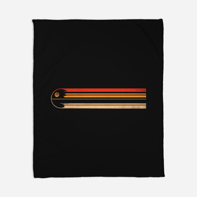 Retro Stripes Of The Death Star-None-Fleece-Blanket-rocketman_art