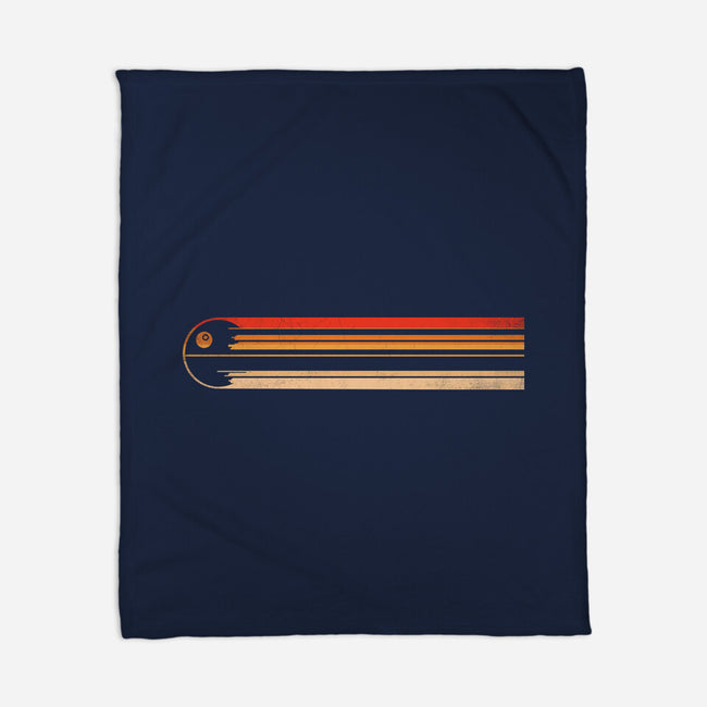 Retro Stripes Of The Death Star-None-Fleece-Blanket-rocketman_art