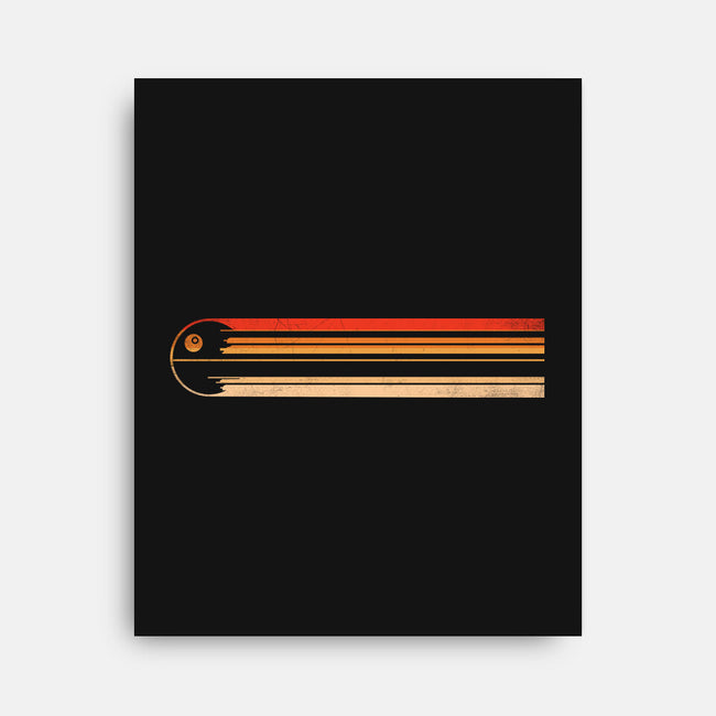 Retro Stripes Of The Death Star-None-Stretched-Canvas-rocketman_art