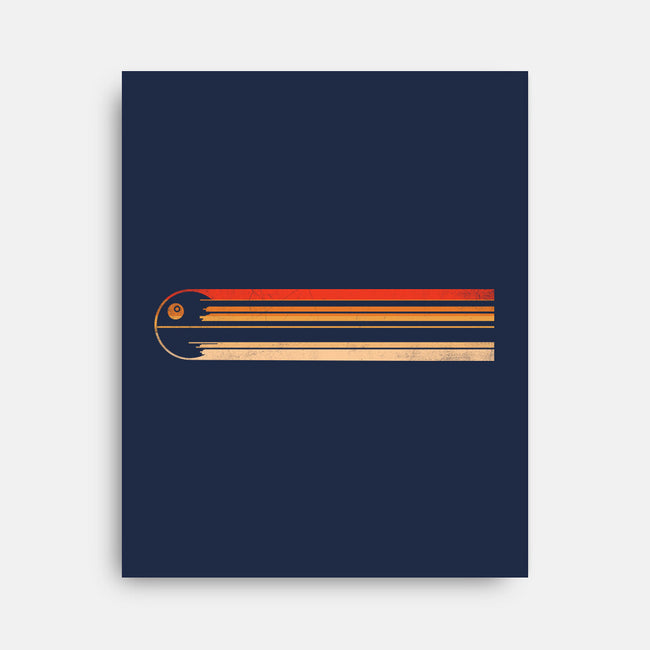 Retro Stripes Of The Death Star-None-Stretched-Canvas-rocketman_art