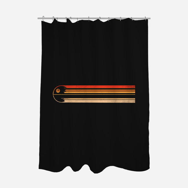 Retro Stripes Of The Death Star-None-Polyester-Shower Curtain-rocketman_art