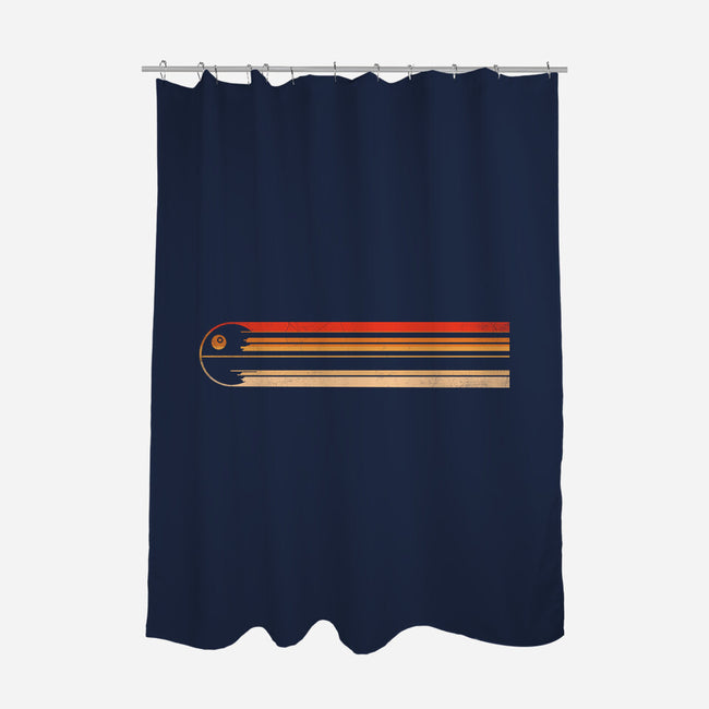 Retro Stripes Of The Death Star-None-Polyester-Shower Curtain-rocketman_art