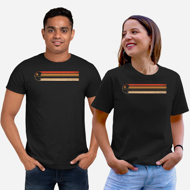 Retro Stripes Of The Death Star-Unisex-Basic-Tee-rocketman_art