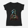 Wrath Of A God-Womens-V-Neck-Tee-zascanauta