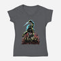Wrath Of A God-Womens-V-Neck-Tee-zascanauta
