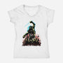 Wrath Of A God-Womens-V-Neck-Tee-zascanauta