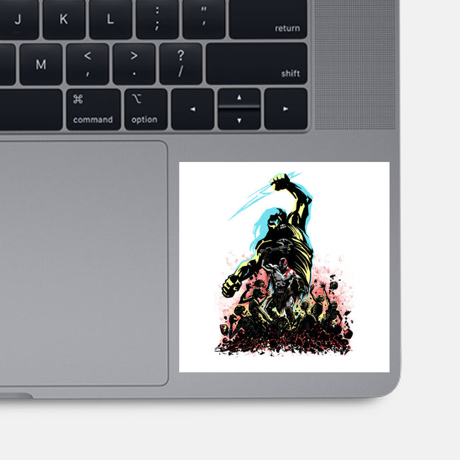 Wrath Of A God-None-Glossy-Sticker-zascanauta