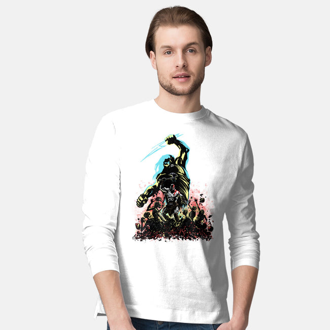 Wrath Of A God-Mens-Long Sleeved-Tee-zascanauta