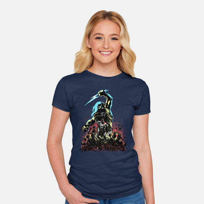 Wrath Of A God-Womens-Fitted-Tee-zascanauta