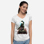 Wrath Of A God-Womens-V-Neck-Tee-zascanauta