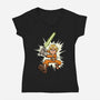 Space Ace-Womens-V-Neck-Tee-P1yu5h