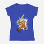 Space Ace-Womens-V-Neck-Tee-P1yu5h