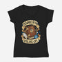 Beware Of The Smiling DM-Womens-V-Neck-Tee-Vallina84