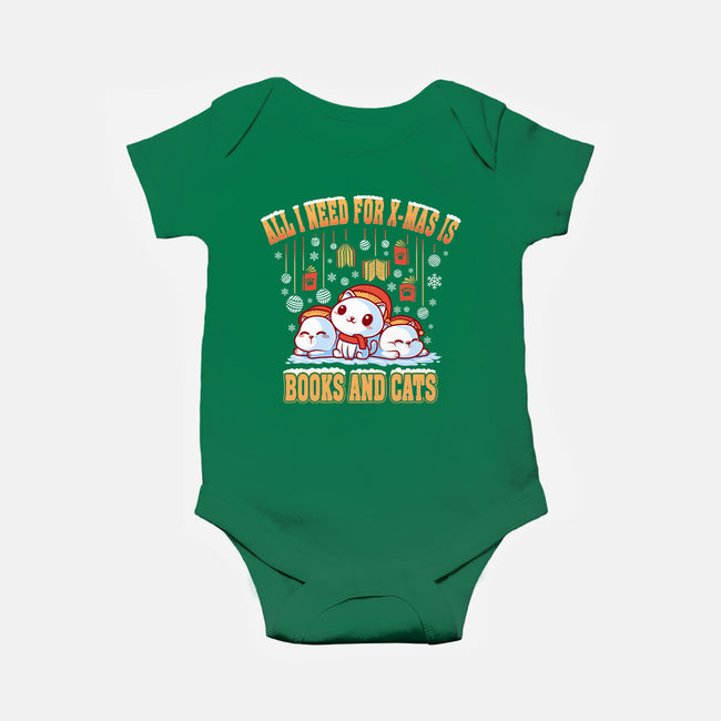 All I Need For Christmas Is Books And Cats-Baby-Basic-Onesie-erion_designs