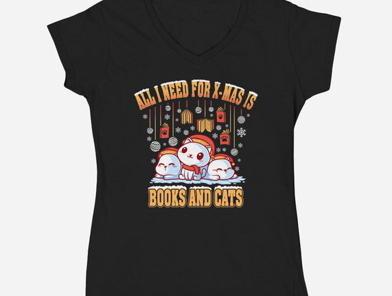 All I Need For Christmas Is Books And Cats