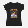 All I Need For Christmas Is Books And Cats-Womens-V-Neck-Tee-erion_designs